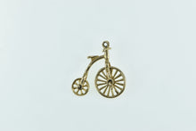 Load image into Gallery viewer, 9K 3D Articulated Penny Farthing Bicycle Charm/Pendant Yellow Gold