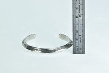 Load image into Gallery viewer, Sterling Silver Vintage Stamped Yearbook Engraved Cuff Bracelet 6.75&quot;