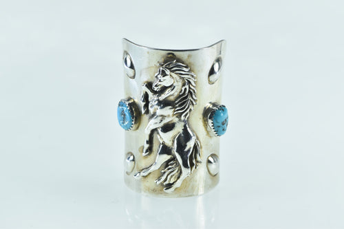 Sterling Silver Southwestern Turquoise Horse Hair Stick Pin