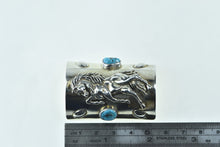 Load image into Gallery viewer, Sterling Silver Southwestern Turquoise Horse Hair Stick Pin