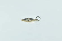 Load image into Gallery viewer, 10K Phi Gamma Delta Black &amp; White Enamel Star Charm/Pendant Yellow Gold