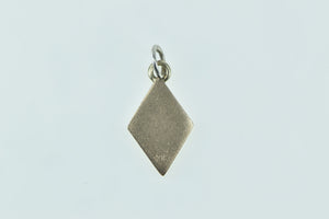 10K Phi Gamma Delta Black & White Enamel Star Charm/Pendant Yellow Gold