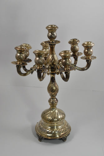 Sterling Silver Ornate 8 Stick Candelabra