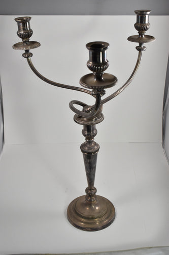 Sterling Silver Massive Ornate Swirl Candelabra