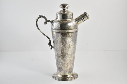 Sterling Silver Mid Century Colombian Hammered Martini Shaker
