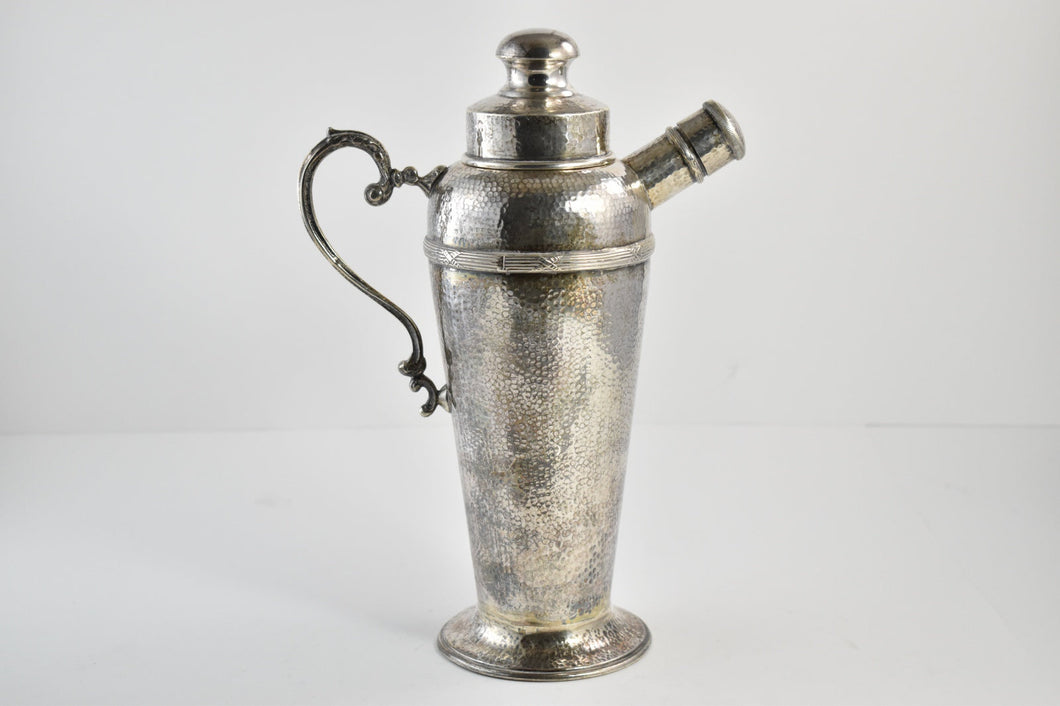 Sterling Silver Mid Century Colombian Hammered Martini Shaker