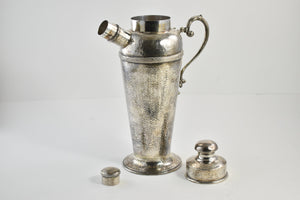 Sterling Silver Mid Century Colombian Hammered Martini Shaker