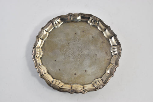Sterling Silver British Pre 1822 Family Crest Plate