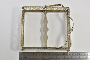 Sterling Silver Ornate Pierced Scroll Filigree Napkin Basket