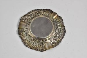 Sterling Silver Jenkins & Jenkins Repousse Floral Ash Tray