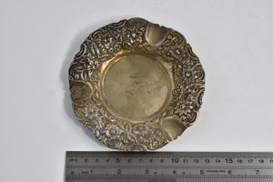 Sterling Silver Jenkins & Jenkins Repousse Floral Ash Tray