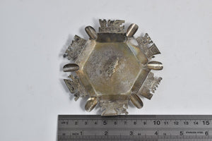 Sterling Silver Peruvian Alpaca Motif Ornate Traditional Ash Tray