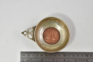 Sterling Silver Cartier 1841 France Railway Copper Medal Baby Porringer