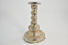 Load image into Gallery viewer, Sterling Silver Antique Strawberry Floral Pattern Candlestick