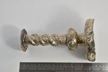 Load image into Gallery viewer, Sterling Silver Antique Strawberry Floral Pattern Candlestick