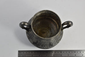 Sterling Silver Ornate Greek Mythology Motif Sugar Bowl