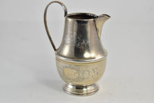 Load image into Gallery viewer, Sterling Silver Egyptian Silver Floral Engraved Creamer