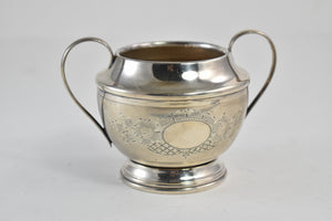 Sterling Silver Egyptian Silver Floral Engraved Sugar