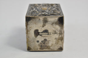Sterling Silver Goldsmiths Co. Repousse Cupid Antique Tea Caddy