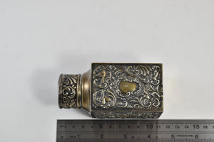 Sterling Silver Goldsmiths Co. Repousse Cupid Antique Tea Caddy
