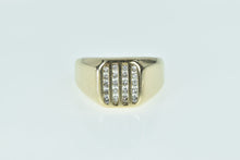 Load image into Gallery viewer, 14K 0.40 Ctw Diamond Squared Row Men&#39;s Ring Yellow Gold