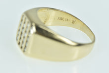 Load image into Gallery viewer, 14K 0.40 Ctw Diamond Squared Row Men&#39;s Ring Yellow Gold