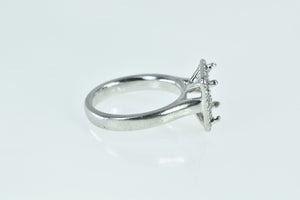 Platinum 7.85mm Princess Diamond Halo Setting Ring