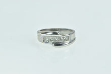 Load image into Gallery viewer, 18K 0.50 Ctw Princess Diamond Wedding Band Ring White Gold