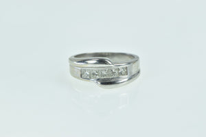 18K 0.50 Ctw Princess Diamond Wedding Band Ring White Gold