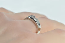Load image into Gallery viewer, 18K 0.50 Ctw Princess Diamond Wedding Band Ring White Gold