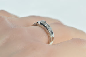18K 0.50 Ctw Princess Diamond Wedding Band Ring White Gold