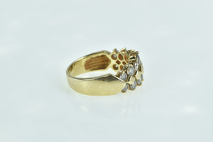 14K 1.50 Ctw Diamond Vintage Statement Band Ring Yellow Gold