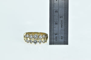 14K 1.50 Ctw Diamond Vintage Statement Band Ring Yellow Gold