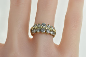 14K 1.50 Ctw Diamond Vintage Statement Band Ring Yellow Gold