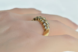 14K 1.50 Ctw Diamond Vintage Statement Band Ring Yellow Gold
