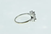 Load image into Gallery viewer, 14K 0.50 Ctw Princess Diamond Square Halo Ring White Gold