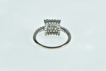 Load image into Gallery viewer, 14K 0.50 Ctw Princess Diamond Square Halo Ring White Gold