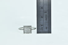 Load image into Gallery viewer, 14K 0.50 Ctw Princess Diamond Square Halo Ring White Gold