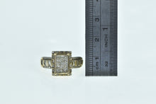 Load image into Gallery viewer, 10K 1.00 Ctw Invis. Princess Squared Cluster Ring Yellow Gold