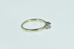 14K Princess Three Stone Vintage Engagement Ring White Gold