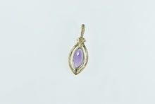 Load image into Gallery viewer, 14K Marquise Amethyst Diamond Vintage Statement Pendant Yellow Gold