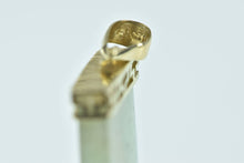 Load image into Gallery viewer, 14K Squared Chinese Jadeite Fortune Happiness Pendant Yellow Gold