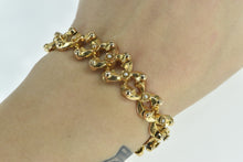 Load image into Gallery viewer, 14K Victorian Seed Pearl Ornate Lattice X Link Bracelet 6-6.5&quot; Yellow Gold