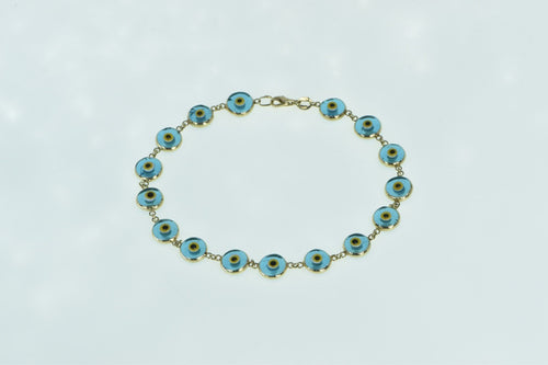 14K Nazar Evil Eye Spiritual Protection Chain Bracelet 9