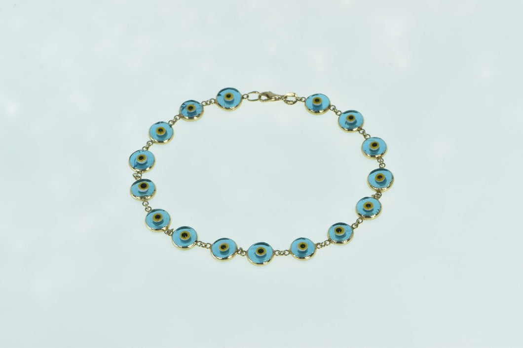 14K Nazar Evil Eye Spiritual Protection Chain Bracelet 9