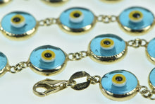 Load image into Gallery viewer, 14K Nazar Evil Eye Spiritual Protection Chain Bracelet 9&quot; Yellow Gold