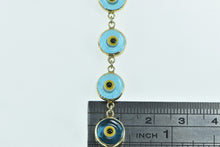 Load image into Gallery viewer, 14K Nazar Evil Eye Spiritual Protection Chain Bracelet 9&quot; Yellow Gold