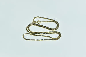 14K 1.75mm Pressed Geometric Link Chain Necklace 16.25" Yellow Gold