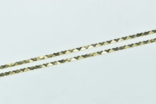 Load image into Gallery viewer, 14K 1.75mm Pressed Geometric Link Chain Necklace 16.25&quot; Yellow Gold