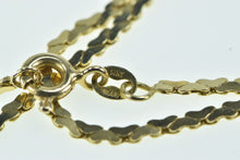 Load image into Gallery viewer, 14K 1.75mm Pressed Geometric Link Chain Necklace 16.25&quot; Yellow Gold